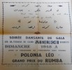 Afisz informujący o wieczorze tanecznym w Kasynie Melki w Baabdath, gra orkiestra „Polonia Leo”, 1948. PISK 6/91  